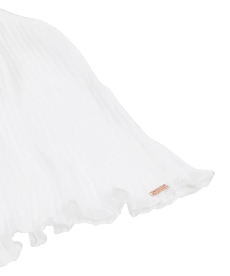 Plisse Lace Cami - White