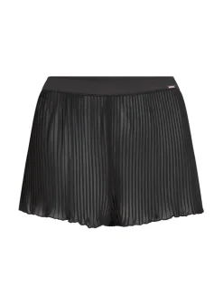 Plisse Lace Shorts - Black
