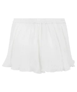 Plisse Lace Shorts - White