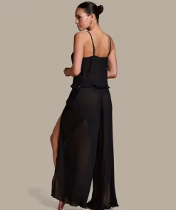 Plisse Pants - Black
