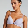 Plunge Padded Underwired Bra - Purple