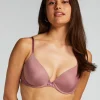 Plunge Padded Underwired Bra - Pink