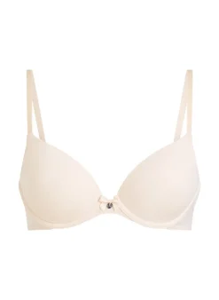Plunge Padded Underwired Bra - Beige