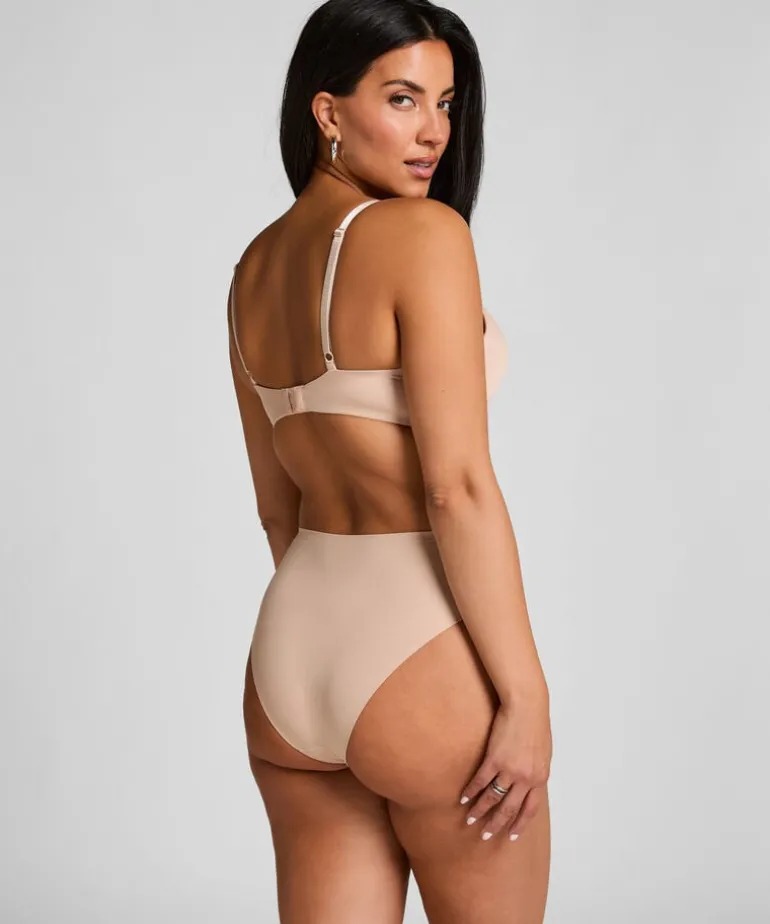 Plunge Padded Underwired Bra - Brown
