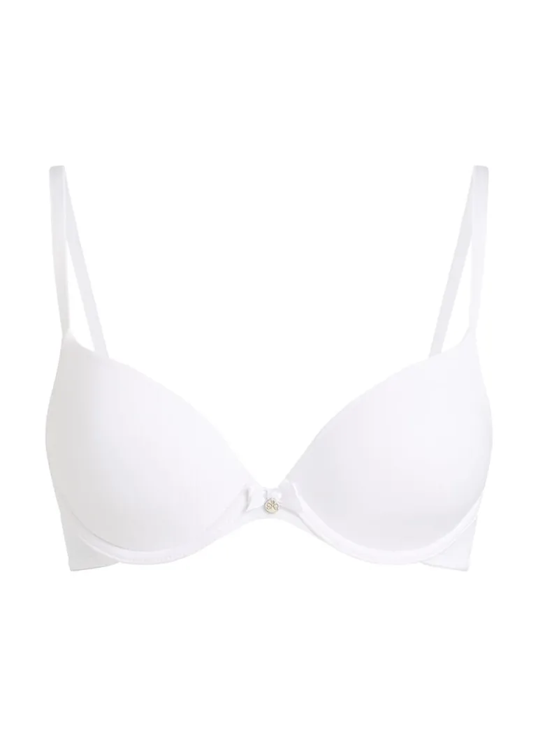 Plunge Padded Underwired Bra - White