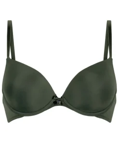 Plunge Padded Underwired Bra - Green