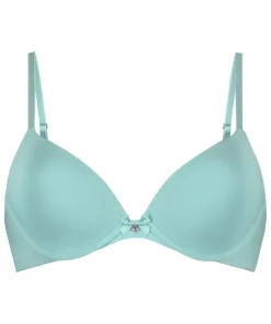 Plunge Padded Underwired Bra - Blue