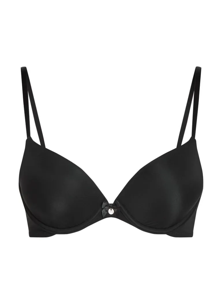 Plunge Padded Underwired Bra - Black