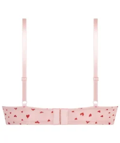 Plunge Padded Underwired Bra - Pink