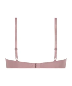 Plunge Padded Underwired Bra - Pink