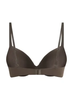 Plunge Padded Underwired Bra - Brown
