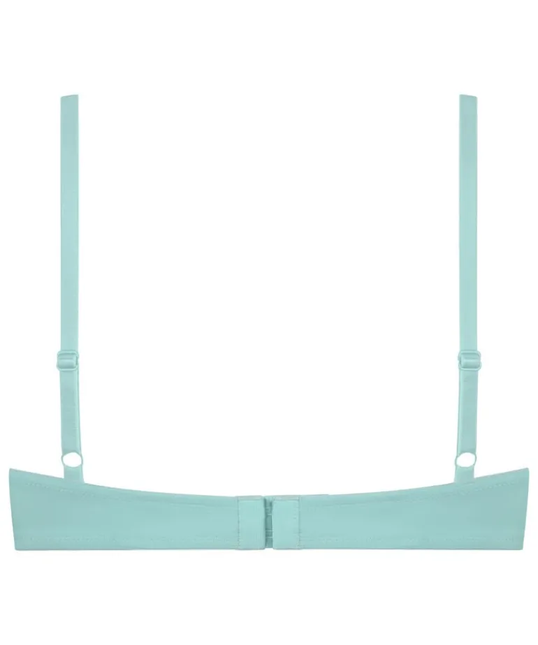 Plunge Padded Underwired Bra - Blue