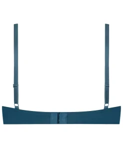 Plunge Padded Underwired Bra - Blue
