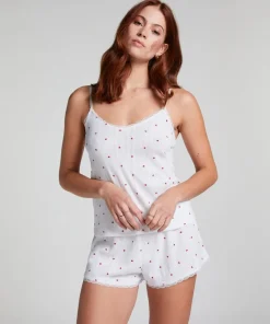 Pointelle Pyjama Shorts - White