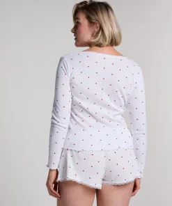 Pointelle Pyjama Shorts - White