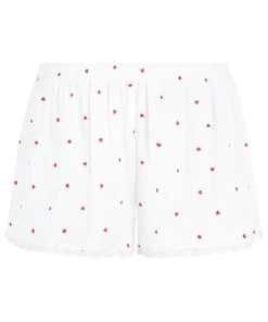 Pointelle Pyjama Shorts - White