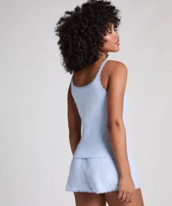 Pointelle Shorts - Blue