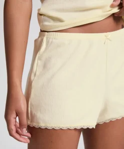 Pointelle Shorts - Yellow