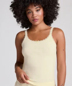 Pointelle Singlet - Yellow