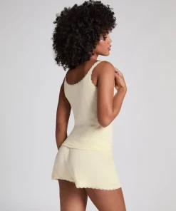 Pointelle Singlet - Yellow