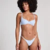 Pointelle Thong - Blue