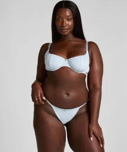 Pointelle Thong - Blue