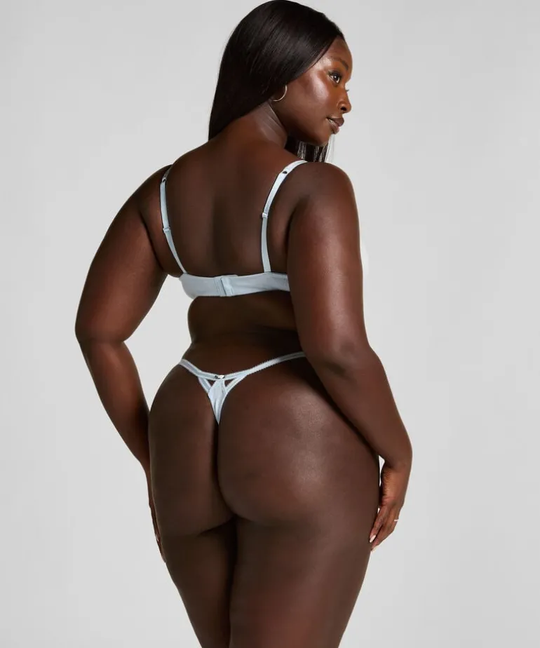 Pointelle Thong - Blue