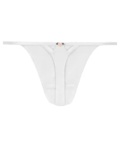 Pointelle Thong - White