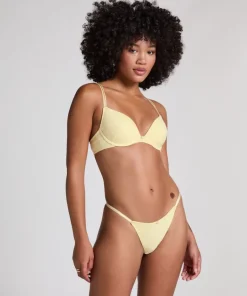Pointelle Thong - Yellow