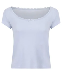 Pointelle Top - Blue