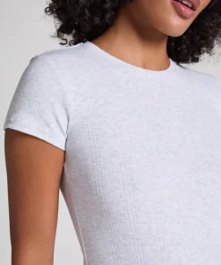 Pointelle Top - Gray