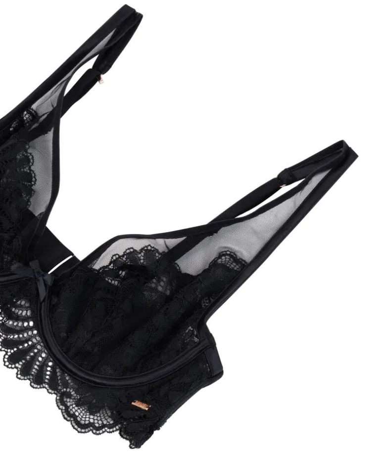 Poppy Non-padded Underwired Bra - Black