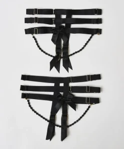 Private Suspender Cuffs - Black