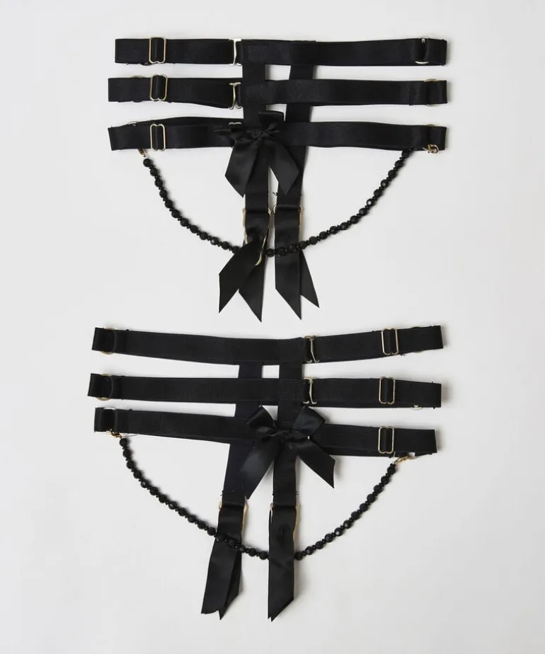 Private Suspender Cuffs - Black