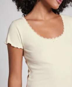 Rib Jersey Top - Yellow