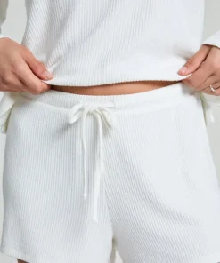 Rib Shorts - White