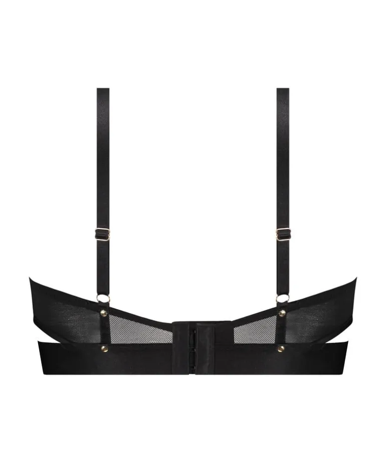 Sable Non-Padded Longline Underwired Bra - Black