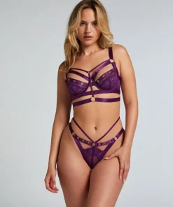 Sadie Non-Padded Longline Underwired Bra - Purple