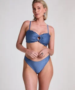Sardinia High-Leg Bikini Bottoms - Blue