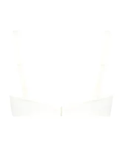 Satin Fleece Non-Padded Underwired Bra - White