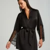 Satin Kimono - Black