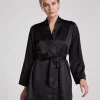Satin kimono - Black
