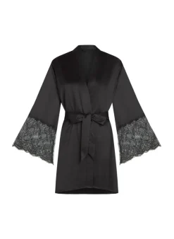 Satin Kimono - Black