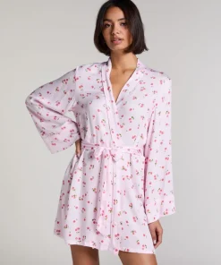 Satin Kimono - Pink
