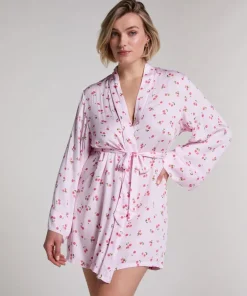 Satin Kimono - Pink