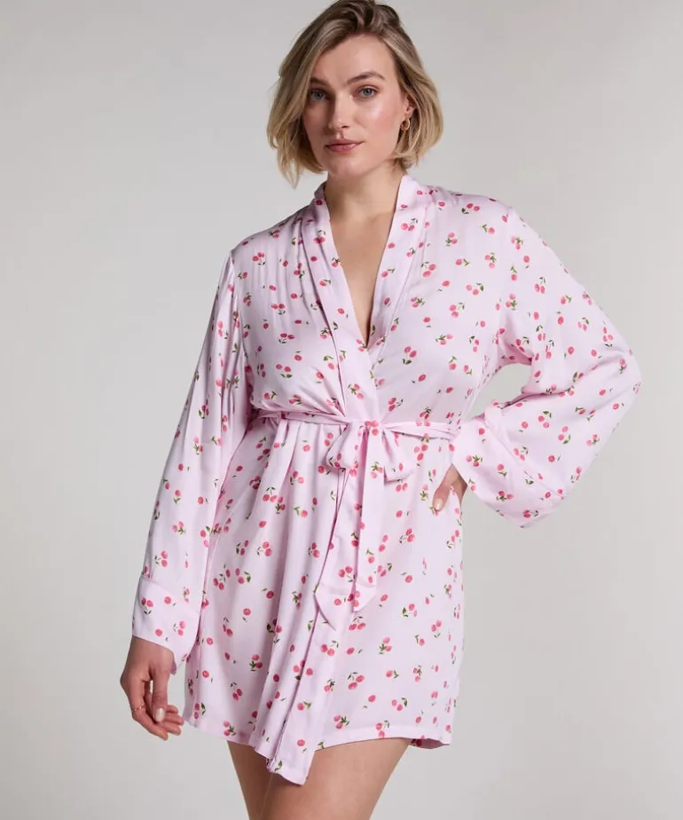 Satin Kimono - Pink