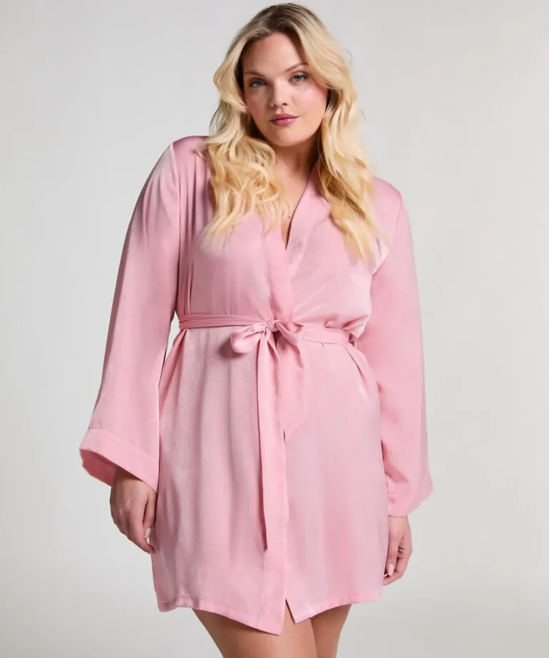 Satin Kimono - Pink