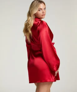 Satin Kimono - Red