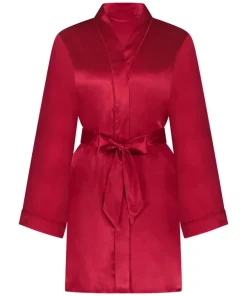 Satin Kimono - Red