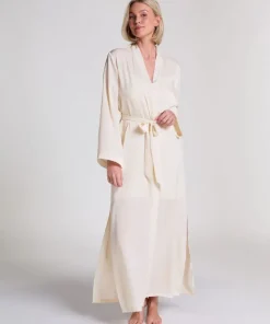 Satin Kimono - White